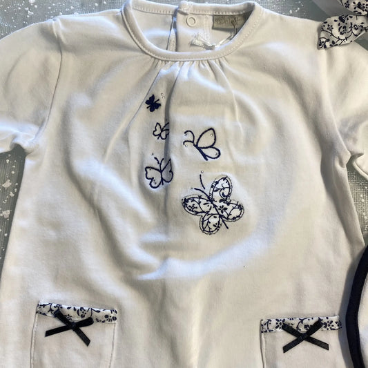 Tutina 3 mesi in fresco cotone per neonata