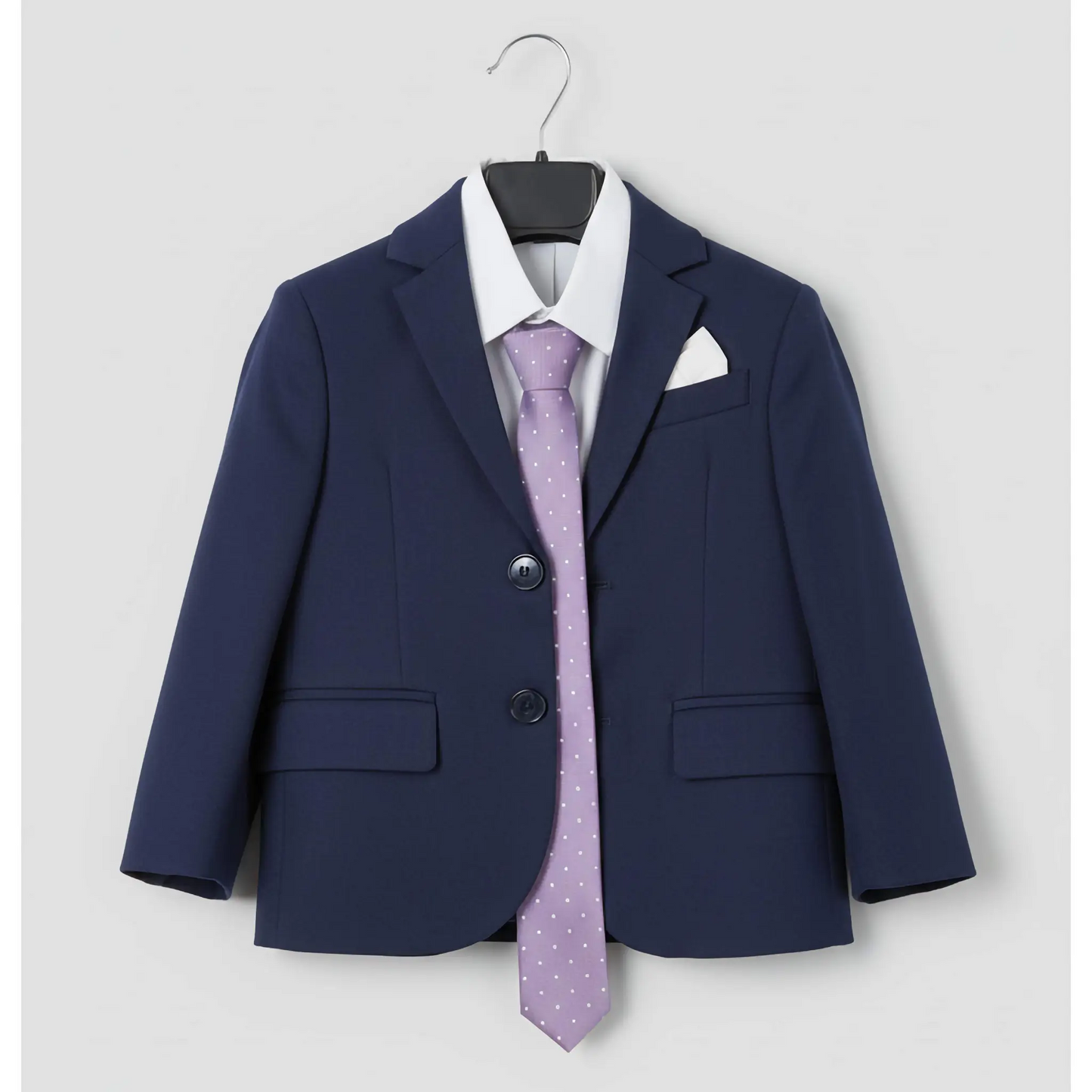 Completo Elegante 4 Pezzi per Bimbo 30 Mesi Blu Navy - Ideale per Cerimonia e Feste