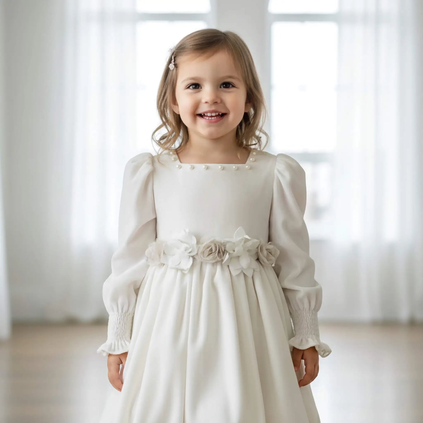 Vestito da cerimonia in velluto per bambina in outlet