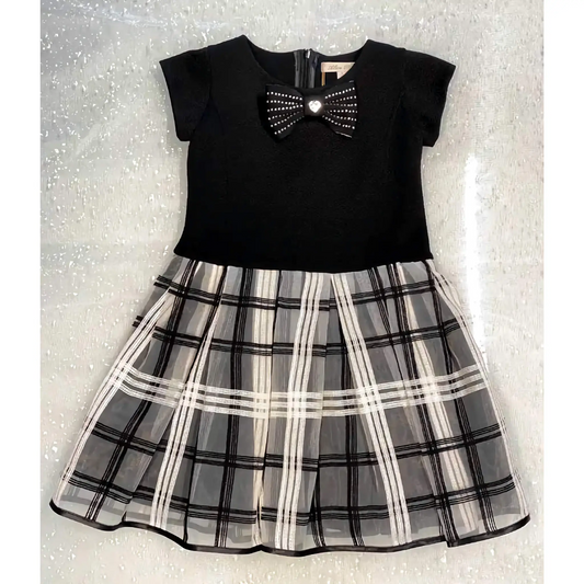 Vestito elegante bianco e nero scontato