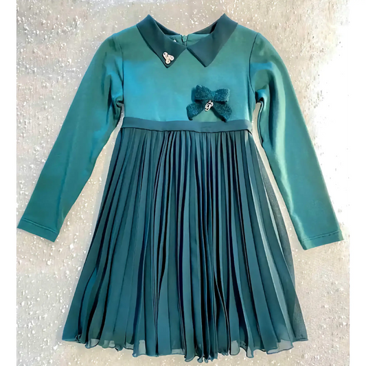 Vestito elegante plissettato per bambina