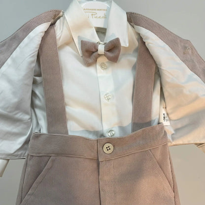 Completo da Battesimo e Cerimonia per Neonato in Velluto