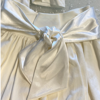 Completo elegante bimba maglia + gonna BIANCO