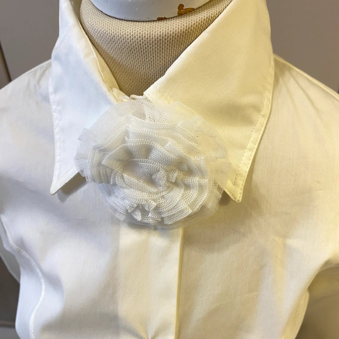 Completo cerimonia bambina camicia bianca pantaloni marroni