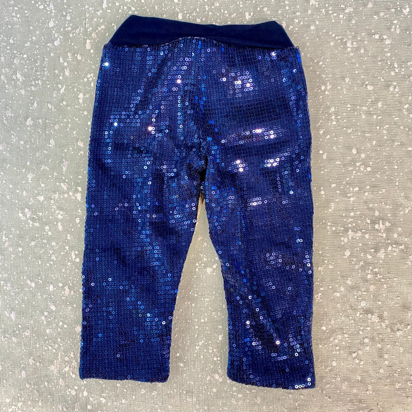 Leggings Neonata Blu Paillettes o Cotone Classico | Outlet