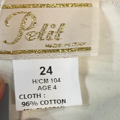 Leggings Bambina in Cotone Stretch con Dettaglio Brillantini in Outlet