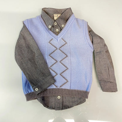 Gilet Neonato in Lana Elegante | Made in Italy Outlet