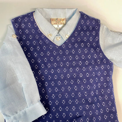 Camicetta Neonato Azzurra 3/6 Mesi