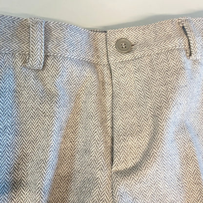 Pantalone e Bermuda Eleganti in Lana Spina di Pesce