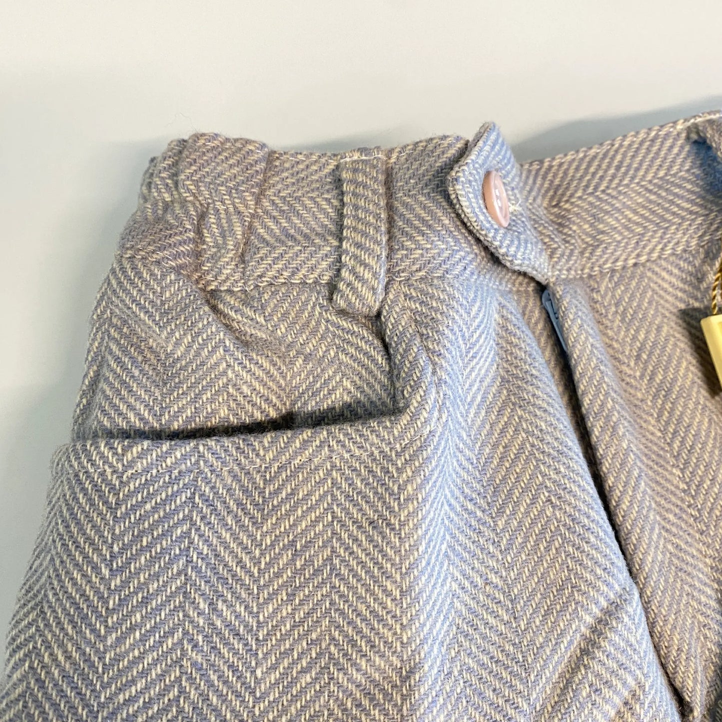 Pantalone 100% Lana Bambino Spina di Pesce