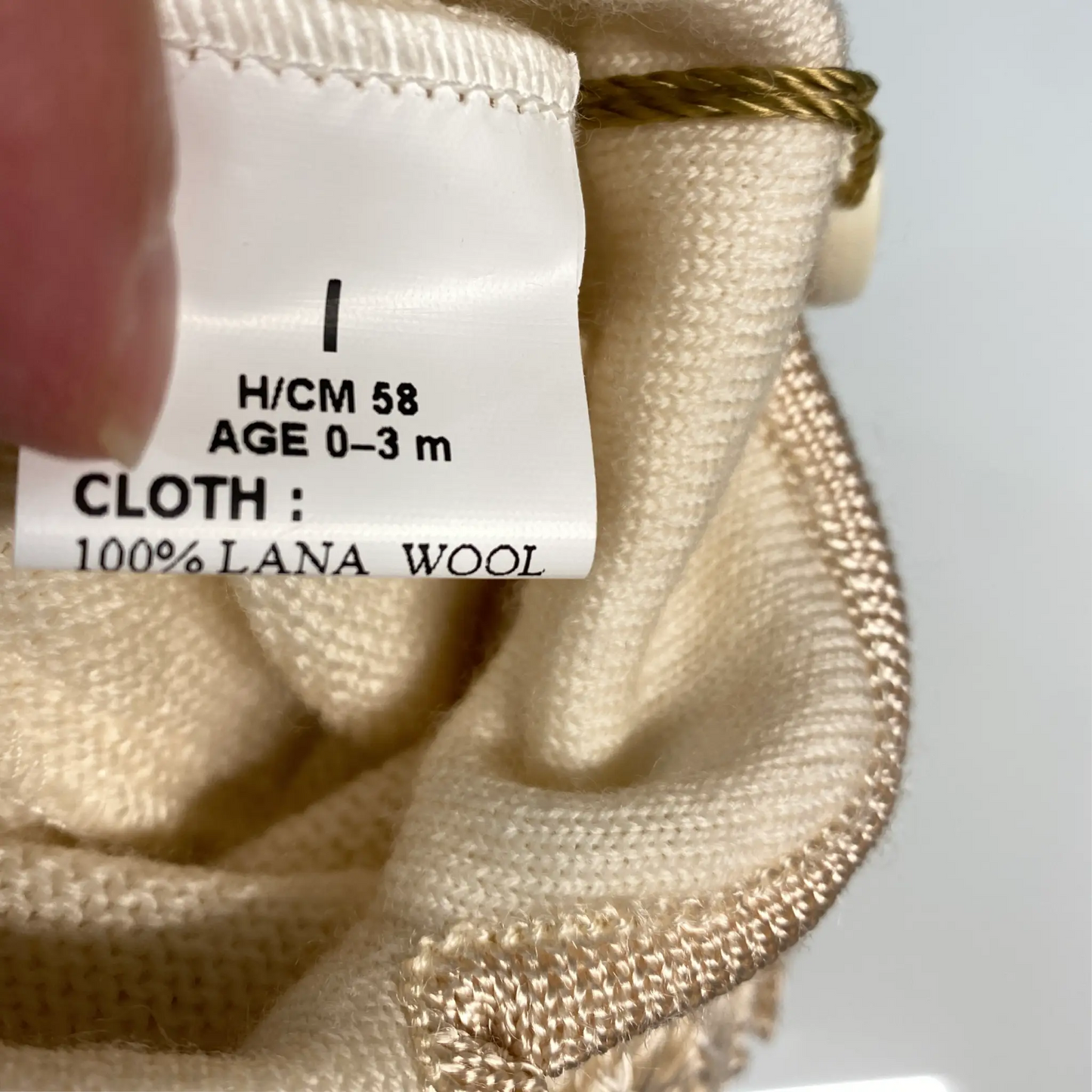 Tutina Neonato 100% Lana Avorio | Piccolissimi di Petit Outlet