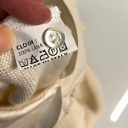 Tutina Neonata Punto Smock in Lana 100%