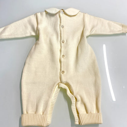 Tutone Neonata Bon Ton con Rouches in lana pura