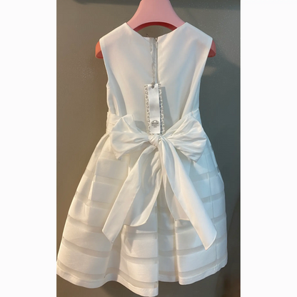 Robe blanche pour demoiselle d'honneur de 6 ans