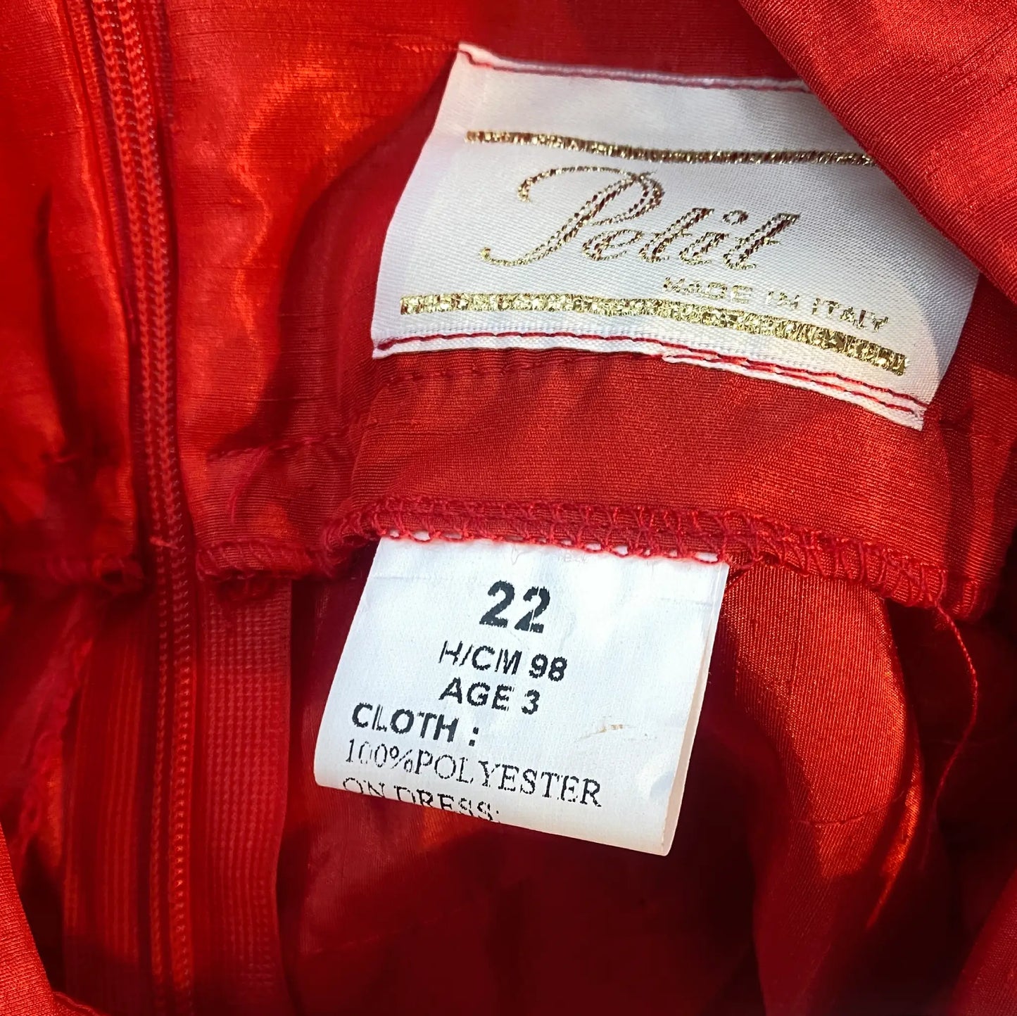 vestito rosso da cerimonia bambina 3 anni o 98 cm