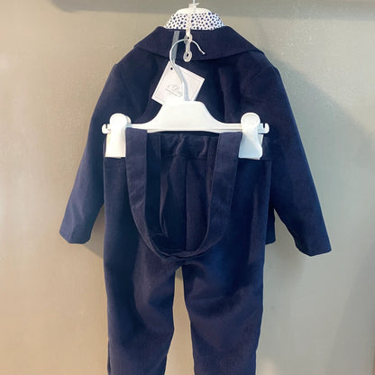 Completo da Battesimo e Cerimonia per Neonato in Velluto