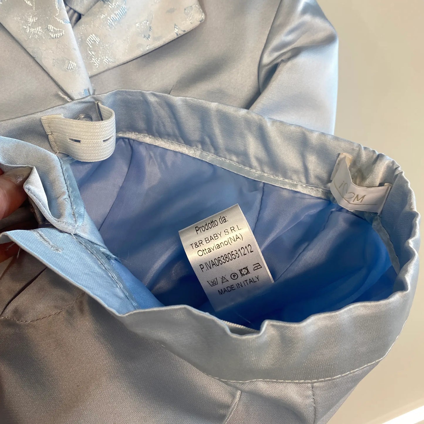 Robe de Baptême Bébé Bleu Ciel
