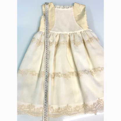Robe de baptême longue dorée