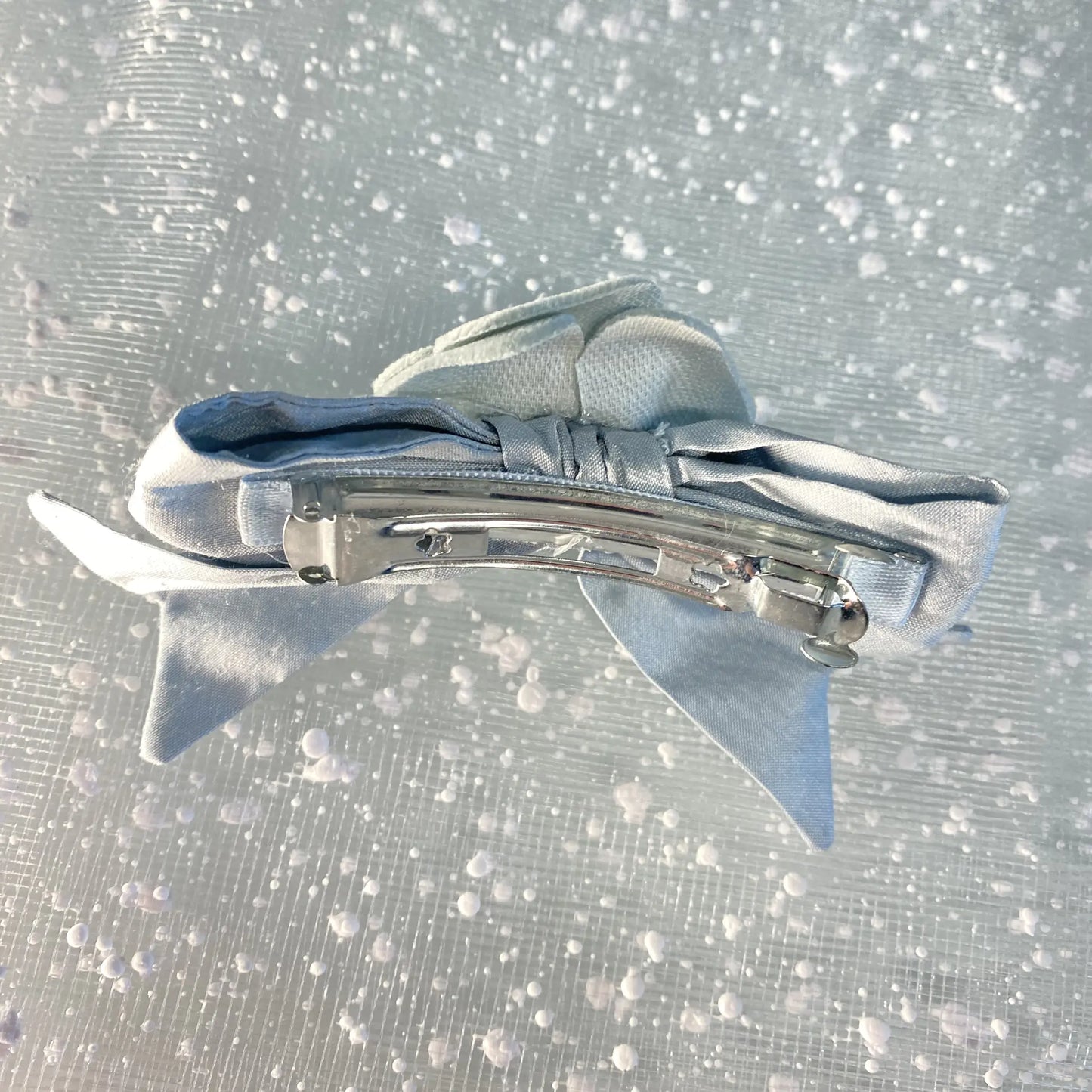 Accessorio capelli bambina in velluto azzurro