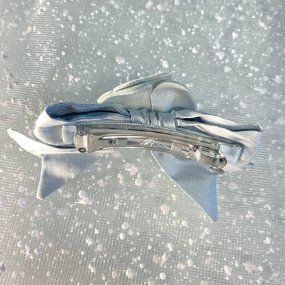 Accessorio capelli bambina in velluto azzurro