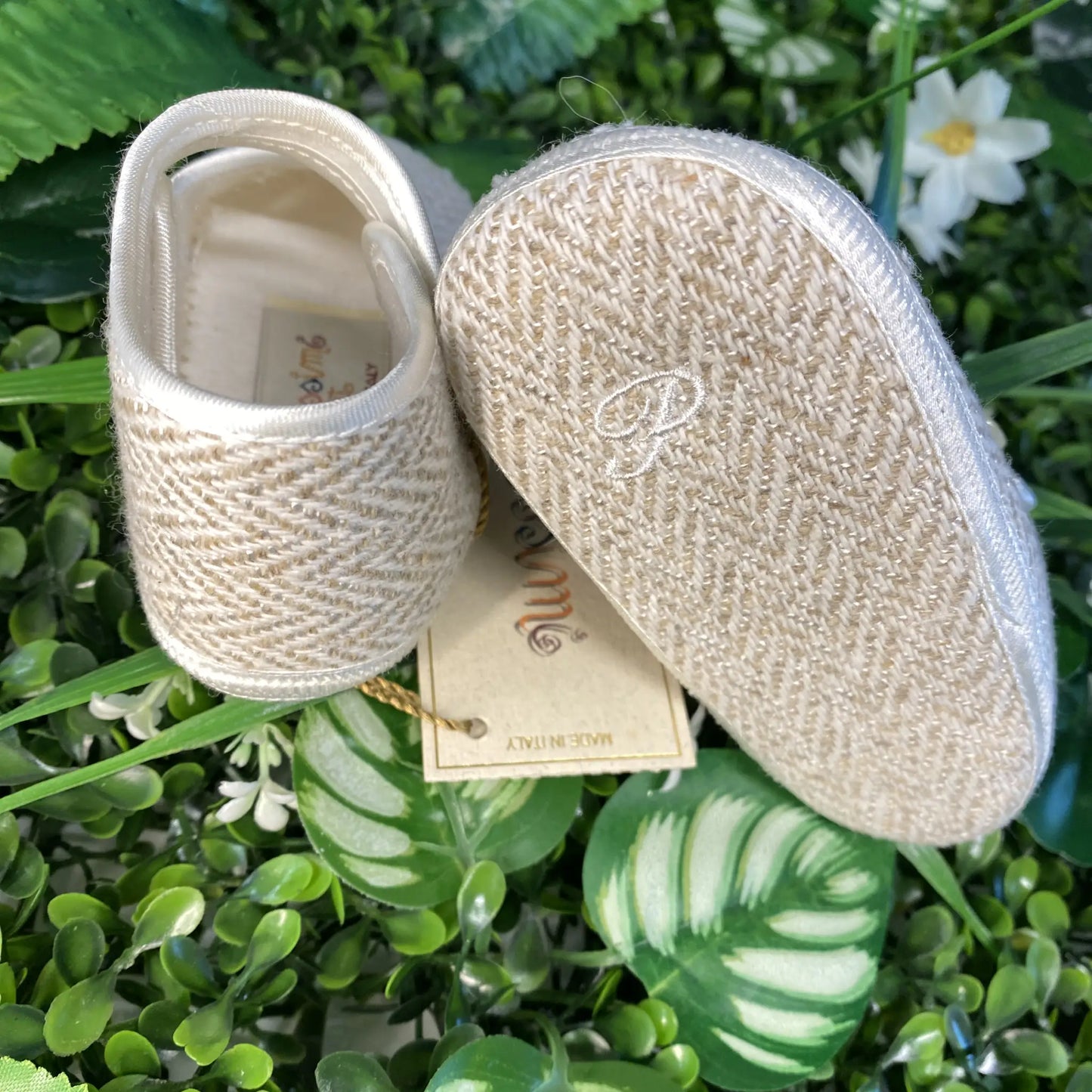 Scarpine primi passi rosa e beige
