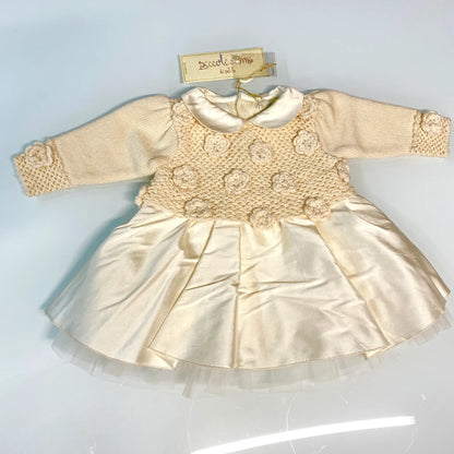 Abitino da neonata in lana extra fine per corredino