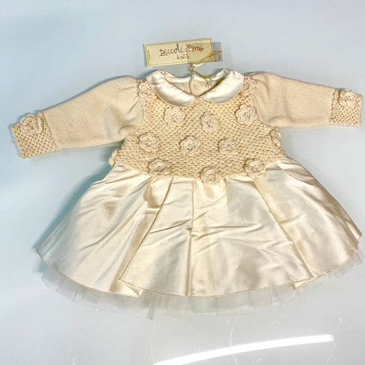 Abitino da neonata in lana extra fine per corredino