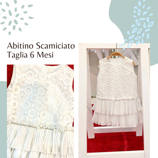 Abitino scamiciato da cerimonia estiva per bambina 6 mesi