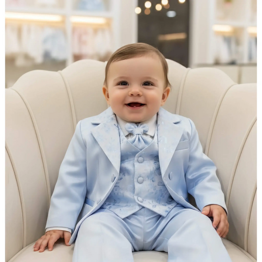 Abito azzurro cielo per bimbo di 9 mesi in outlet