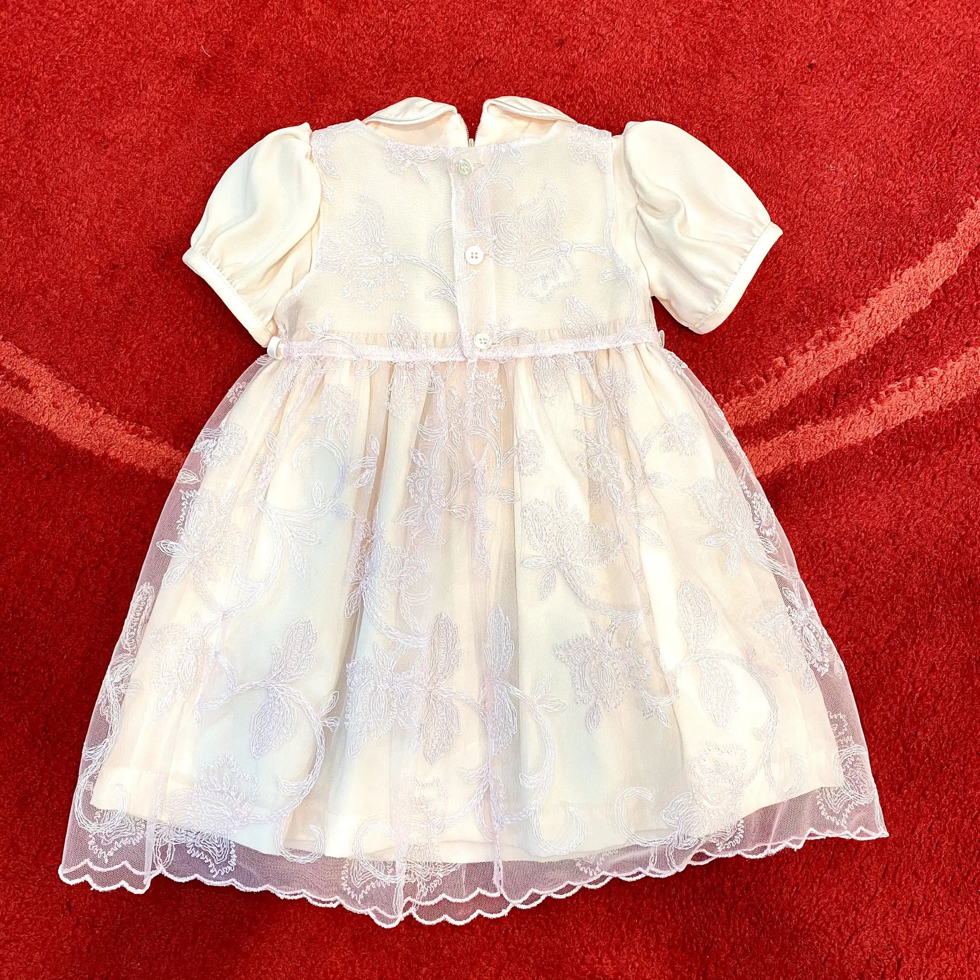 Abito da battesimo bambina doppio con copriabito