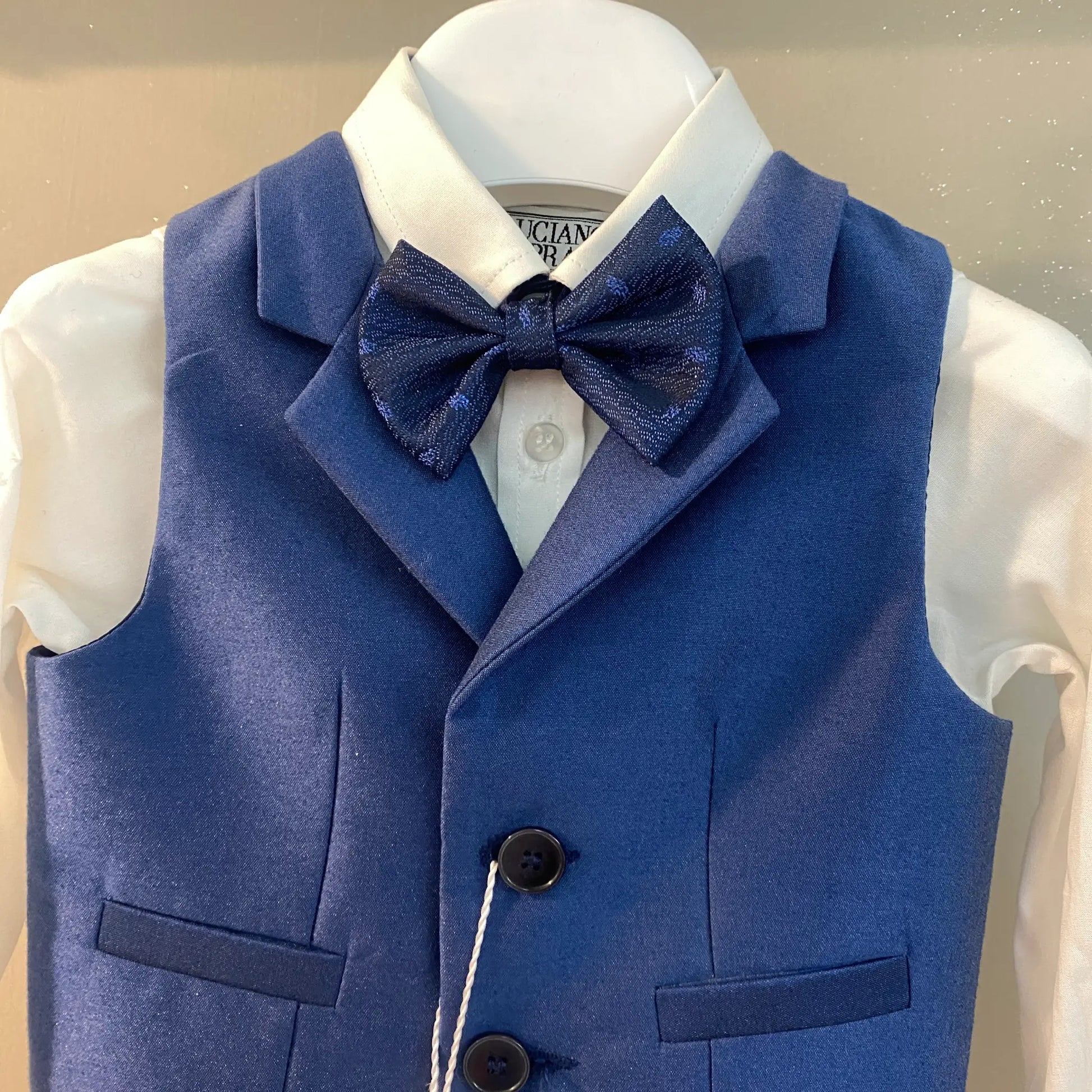 Abito da battesimo blu Luciano Soprani in Sconto Outlet