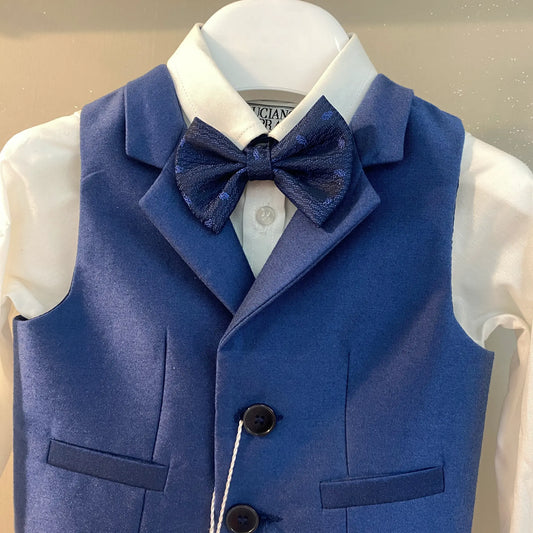 Abito da battesimo blu Luciano Soprani in Sconto Outlet