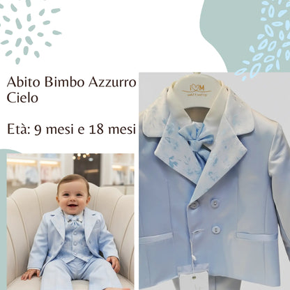 Abito bimbo da Cerimonia azzurro cielo in outlet