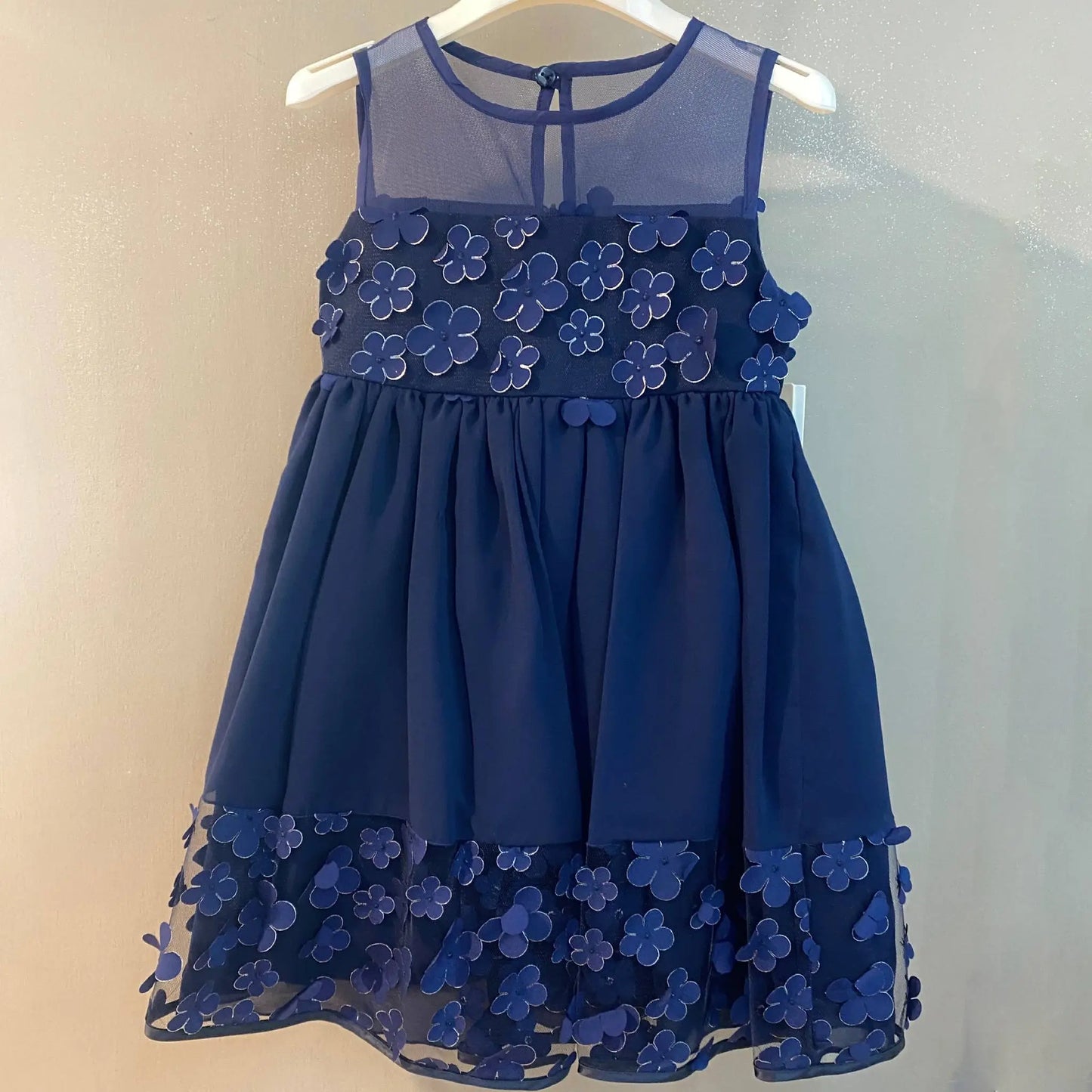 Abito cerimonia bambina blu offerta outlet