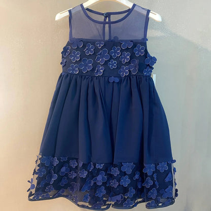 Abito cerimonia bambina blu offerta outlet