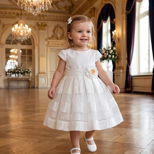 Abito da Cerimonia per bambina di 2 anni in lino e cotone in offerta outlet