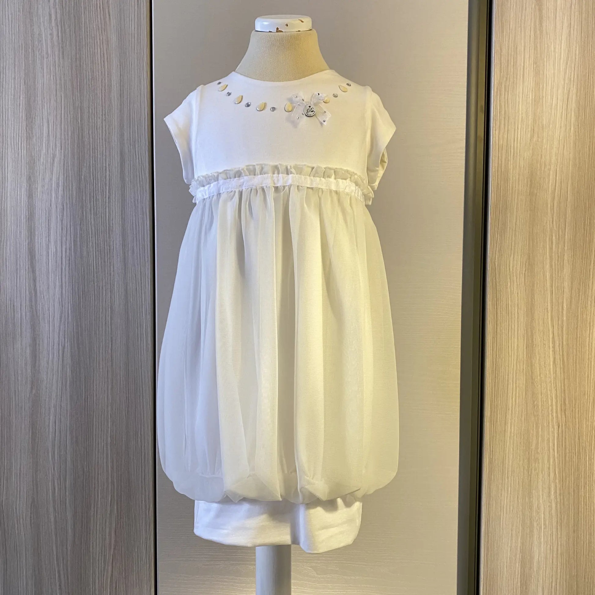 Abito da cerimonia bambina 6 e 7 anni in bianco