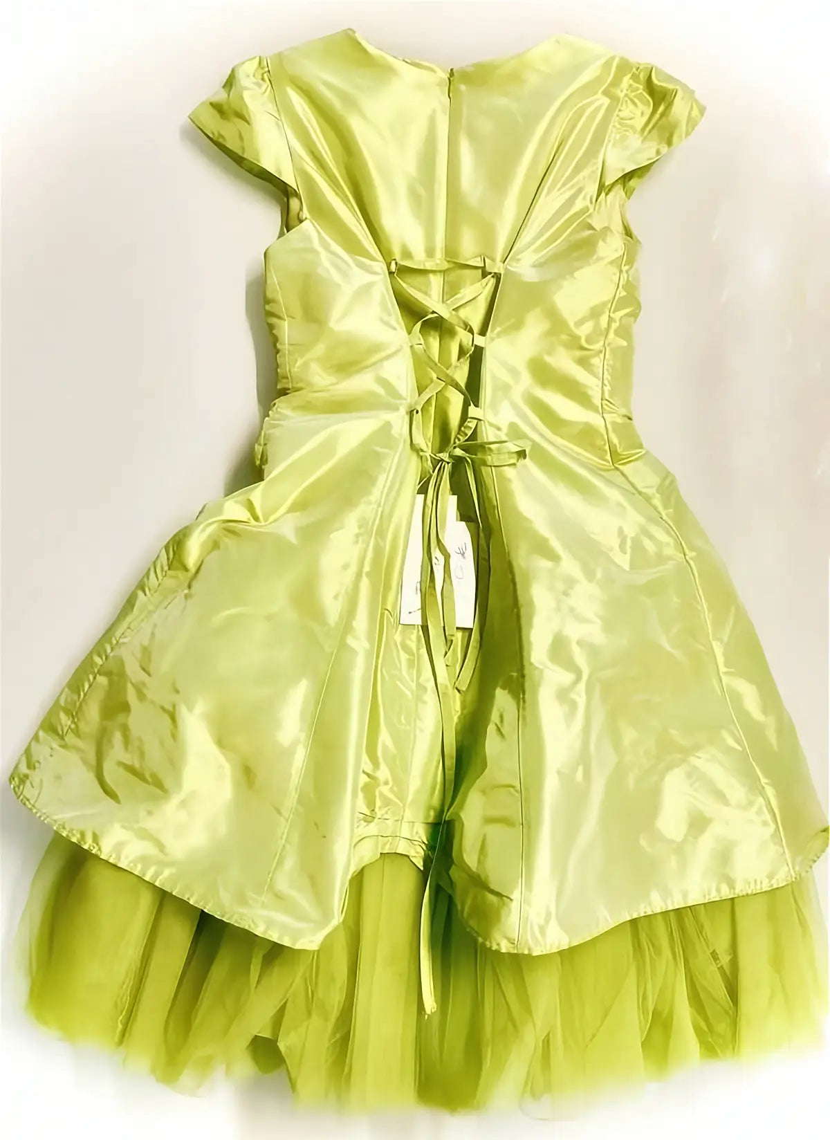 Abito da cerimonia verde per bambina in offerta