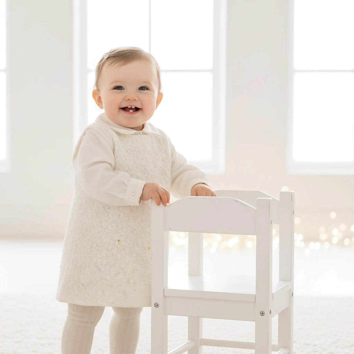 Abito smanicato elegante in lana per bambina 12 mesi in outlet