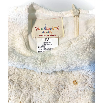 Abito in lana per neonata di 80 cm