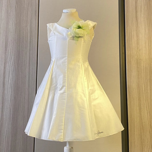 Abito da matrimonio per cerimonia elegante con taglio a trapezio per bambina