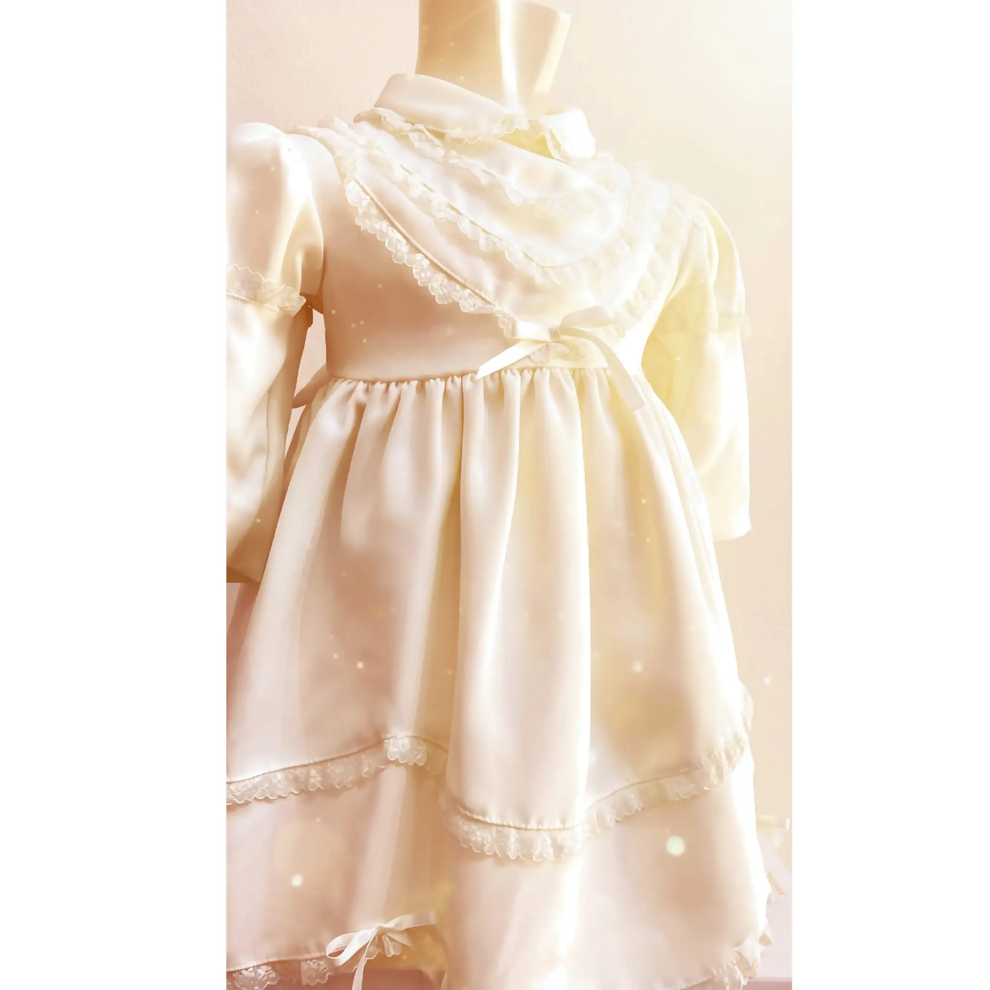 Abito romantico per battesimo neonata