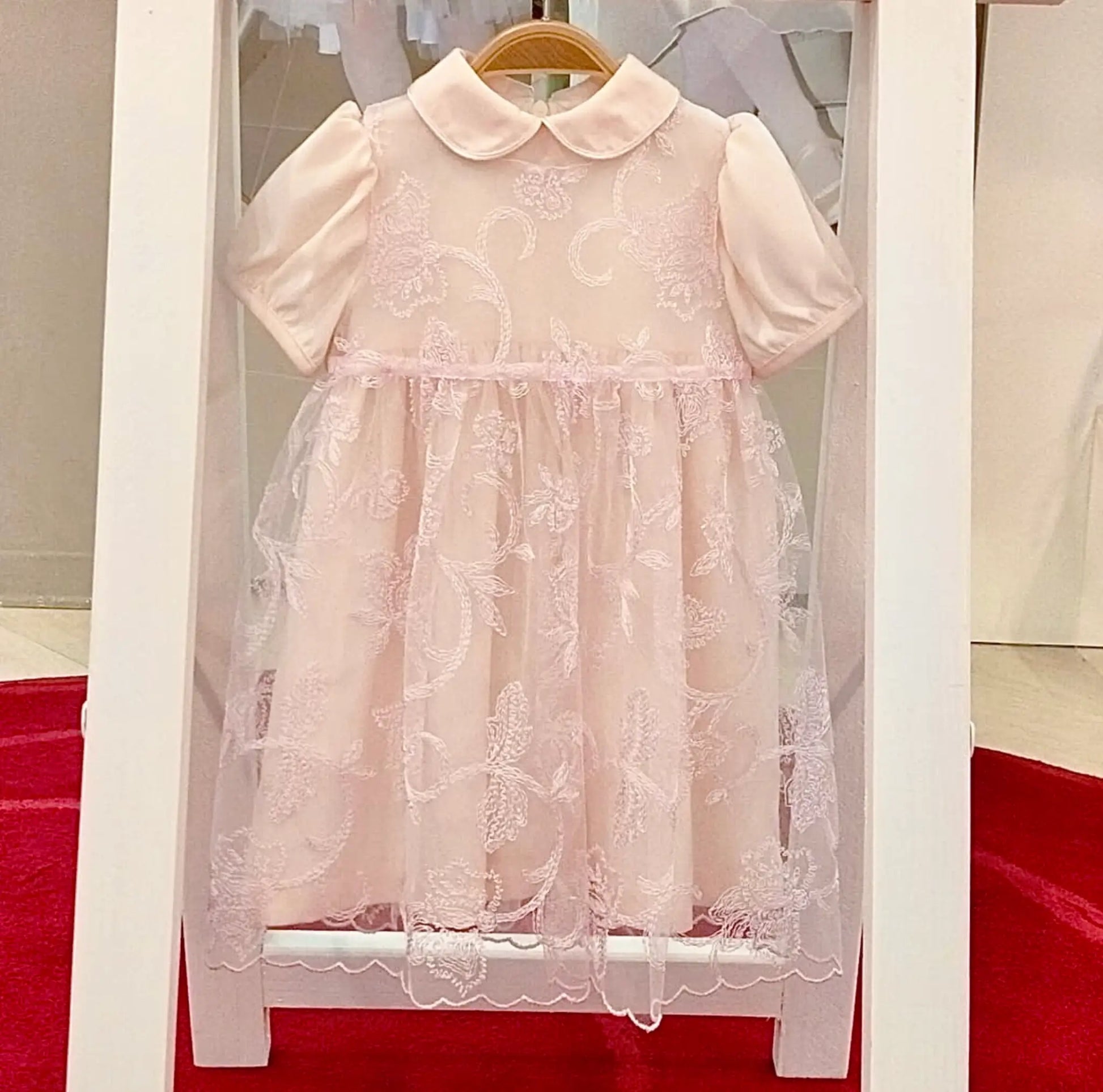 Abito rosa da battesimo 6 mesi