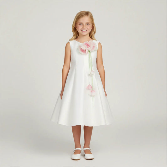 Abito a trapezio da bambina per comunione o matrimoni in OUTLET