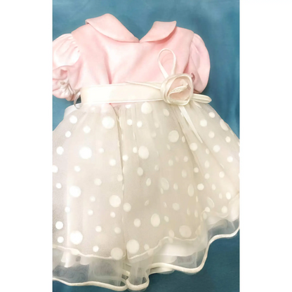 Abito in velluto per battesimo bambina autunno inverno