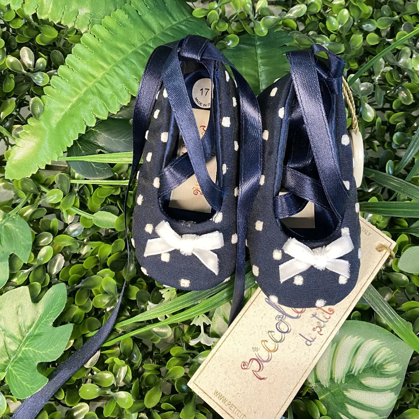 Ballerine per Neonata Blu a Pois