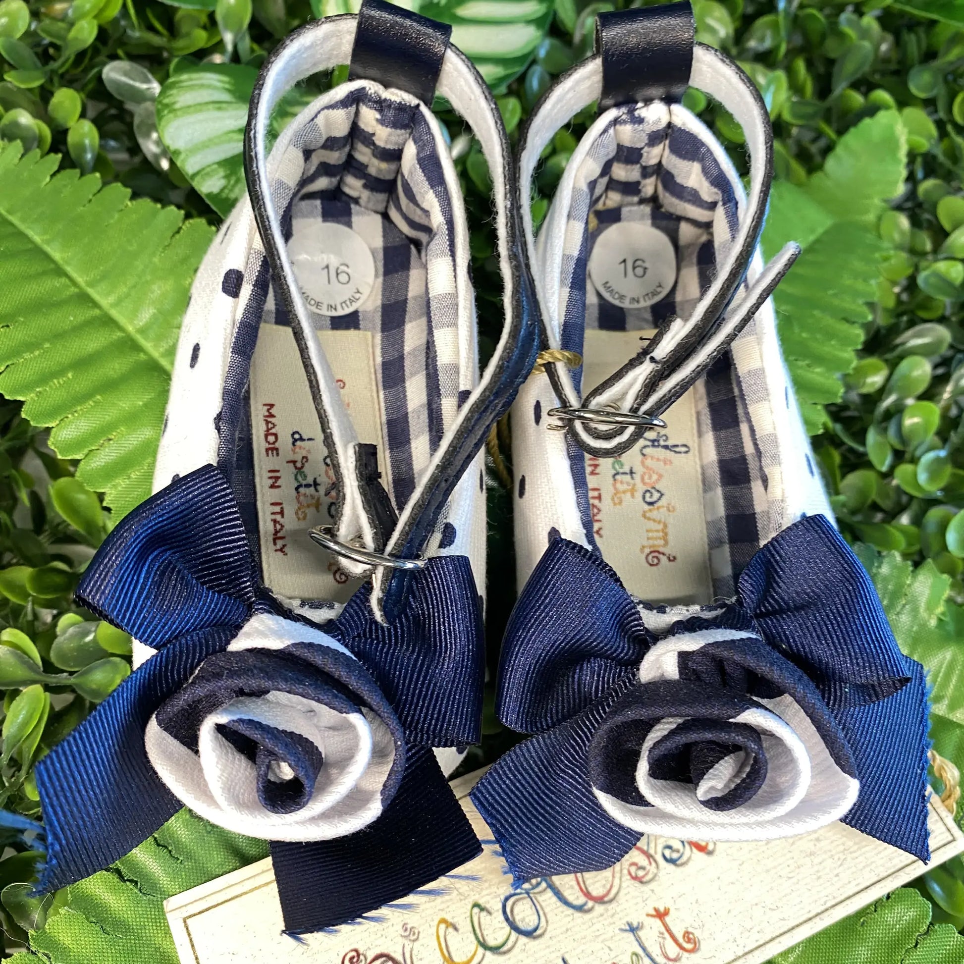 Ballerine a pois blu per neonata