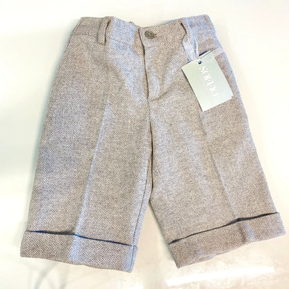Bermuda elegante grigio in lana per bambino in outlet