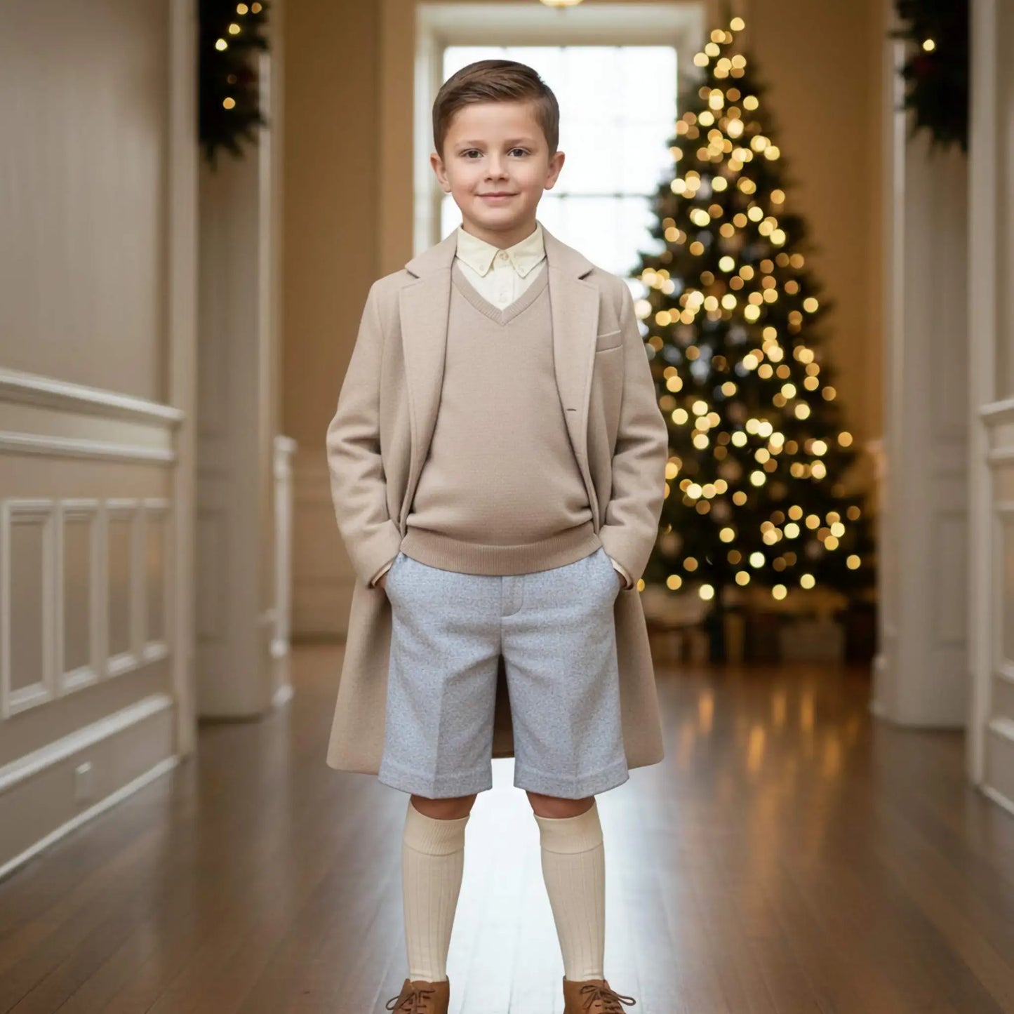 Bermuda in lana per bambino per abbinamenti Fese e Occasioni Speciali