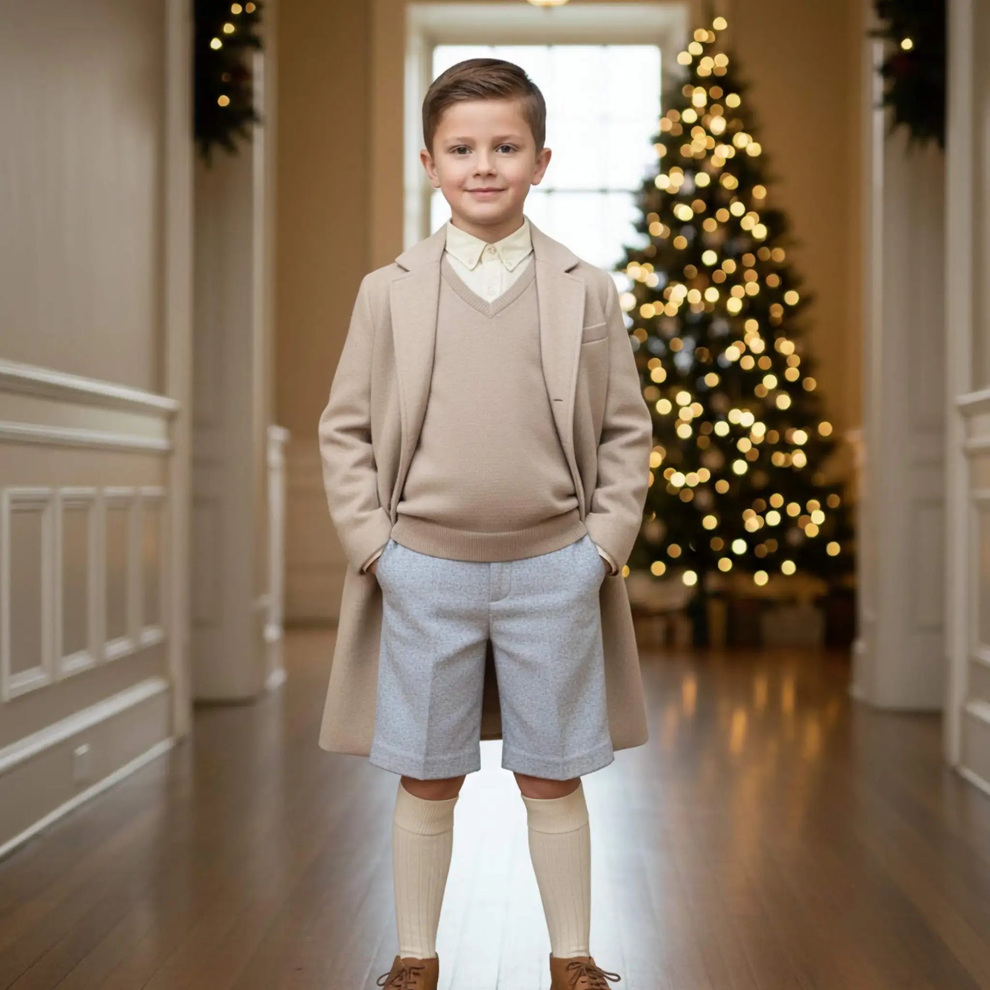 Bermuda in lana per bambino per abbinamenti Fese e Occasioni Speciali